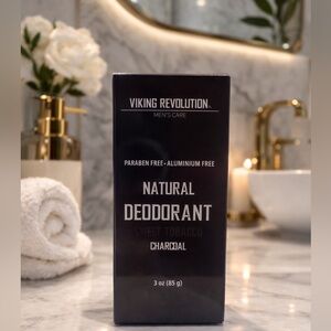 Viking Revolution Natural Deodorant – Sweet Tobacco Charcoal (3 oz) | New